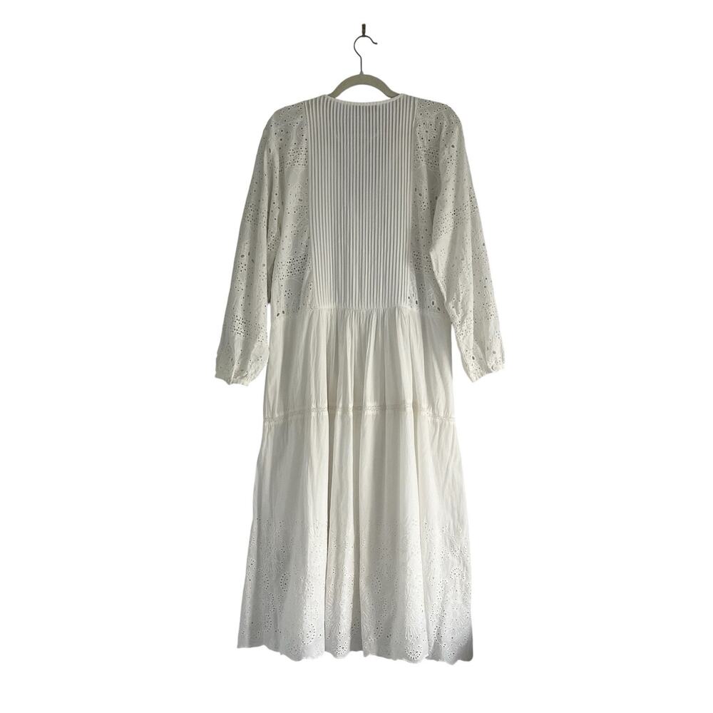 Zara White Eyelet Maxi Dress - Picture 4 of 11